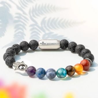 7 chakra lava bracelet